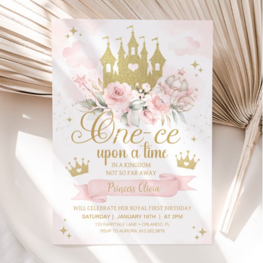 プリンセス誕生日招待状1st誕生日プリンセス 招待状