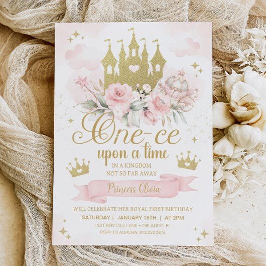 プリンセス誕生日招待状1st誕生日プリンセス 招待状