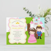 プリンセス誕生日招待状（プリンスと） 招待状 (スタンド正面)