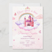 プリンセス誕生日招待状 リトルプリンセス ガールズ 招待状 (正面)