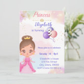 プリンセス誕生日招待状 子供へ 招待状 (スタンド正面)