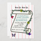 プリンセス誕生日招待状 招待状 (正面/裏面)