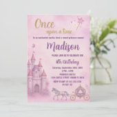 プリンセス誕生日招待状 招待状 (スタンド正面)