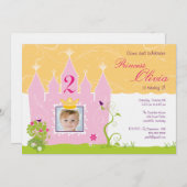 プリンセス誕生日招待状 招待状 (正面/裏面)