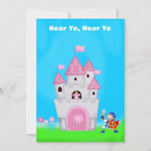 プリンセス誕生日招待状 招待状 (正面)