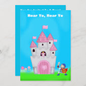 プリンセス誕生日招待状 招待状 (正面/裏面)