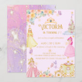 プリンセス誕生日招待状 招待状 (正面/裏面)