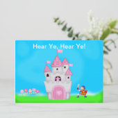 プリンセス誕生日招待状 招待状 (スタンド正面)