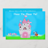 プリンセス誕生日招待状 招待状 (正面/裏面)