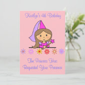 プリンセス誕生日招待状 招待状 (スタンド正面)