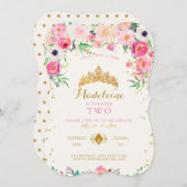 プリンセス誕生日招待状 招待状 (正面/裏面)