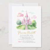 プリンセス誕生日招待状 招待状 (正面)