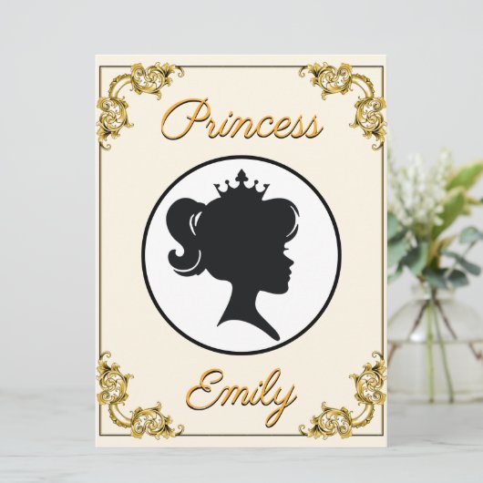 プリンセス誕生日王室の彼女の殿下の名前&年齢 カード (スタンド正面)