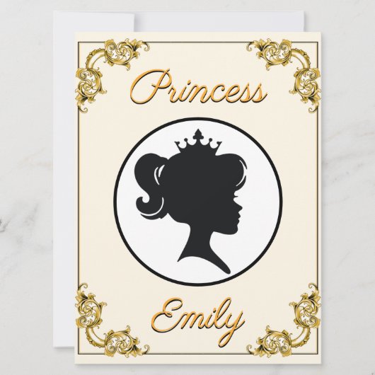 プリンセス誕生日王室の彼女の殿下の名前&年齢 カード (正面)