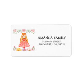 プリンセス誕生日3dガール招待状住所 シール