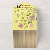 プリンセス誕生日 オールインワン招待状 (外側)