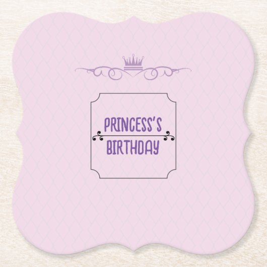 プリンセス誕生日 ペーパーコースター (正面)