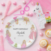 プリンセス誕生日 ペーパープレート (パーティー)