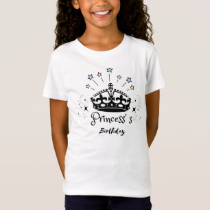 プリンセス誕生日-ヴィンテージミニマリストレトロクラウン Tシャツ