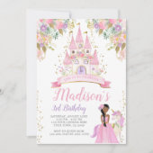 プリンセス誕生日 招待状 (正面)