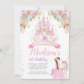 プリンセス誕生日 招待状 (正面)