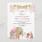 プリンセス誕生日 招待状 (正面/裏面)