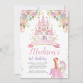 プリンセス誕生日 招待状 (正面)