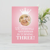 プリンセス誕生日 招待状 (スタンド正面)