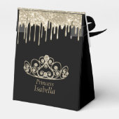 プリンセス誕生日-金ゴールドティアラクラウン フェイバーボックス (裏面サイド)