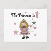 プリンセス誕生日Tシャツとギフト ポストカード (正面)