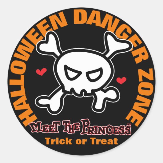 プリンセス警告の ラウンドシール (正面)