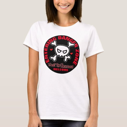 プリンセス警告危険区域 Tシャツ (正面)