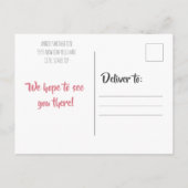 プリンセス象の子供の第1の誕生日ピンクのフローラ インビテーションポストカード (裏面)