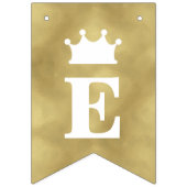 プリンセス赤ちゃんシャワーバナー，ピンクフェイク,金ゴールド バンティングフラッグ (第2の旗)