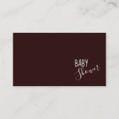 プリンセス赤ベビーシャワーギフトレジストリ エンクロージャーカード (裏面)