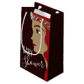 プリンセス赤ベビーシャワー スモールペーパーバッグ (裏面アングル)