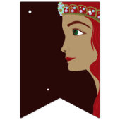 プリンセス赤ベビーシャワー バンティングフラッグ (第1の旗)