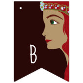 プリンセス赤ベビーシャワー バンティングフラッグ (第3の旗)