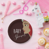 プリンセス赤ベビーシャワー ペーパープレート (パーティー)