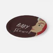 プリンセス赤ベビーシャワー ペーパープレート (アングル)