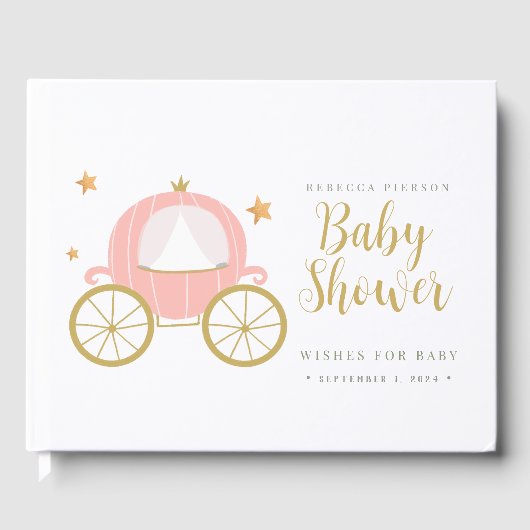 プリンセス車の願いベビーBabyShower Guest Book ゲストブック (正面)