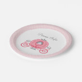 プリンセス車誕生日パーティープレート ペーパープレート (アングル)