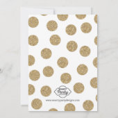プリンセス金ゴールドグリッタートゥトゥベビーシャワー招待状 招待状 (裏面)