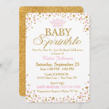 プリンセス金ゴールドグリッター散水ベビーシャワー