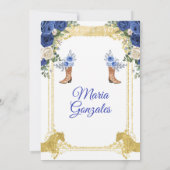 プリンセス金ゴールドネービーブーツチャラ15thアーノス2 招待状 (裏面)