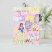 プリンセス雪ハッピーバースデーグリーティングカード サンキューカード (スタンド正面)