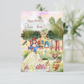 プリンセス雪ハッピーバースデー水のカラーグリーティング カード (スタンド正面)