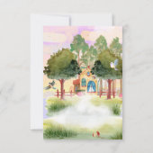 プリンセス雪ハッピーバースデー水のカラーグリーティング カード (裏面)