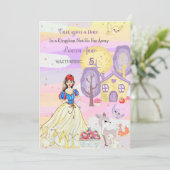 プリンセス雪誕生日招待状 招待状 (スタンド正面)