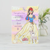 プリンセス雪誕生日招待状 招待状 (スタンド正面)